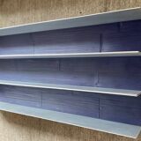 Series 3 contemporary wall-mounted bookcase shelves in aluminum and wood