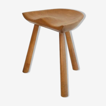 Danish wooden stool in the style of Mogens Lassen