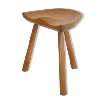 Danish wooden stool in the style of Mogens Lassen