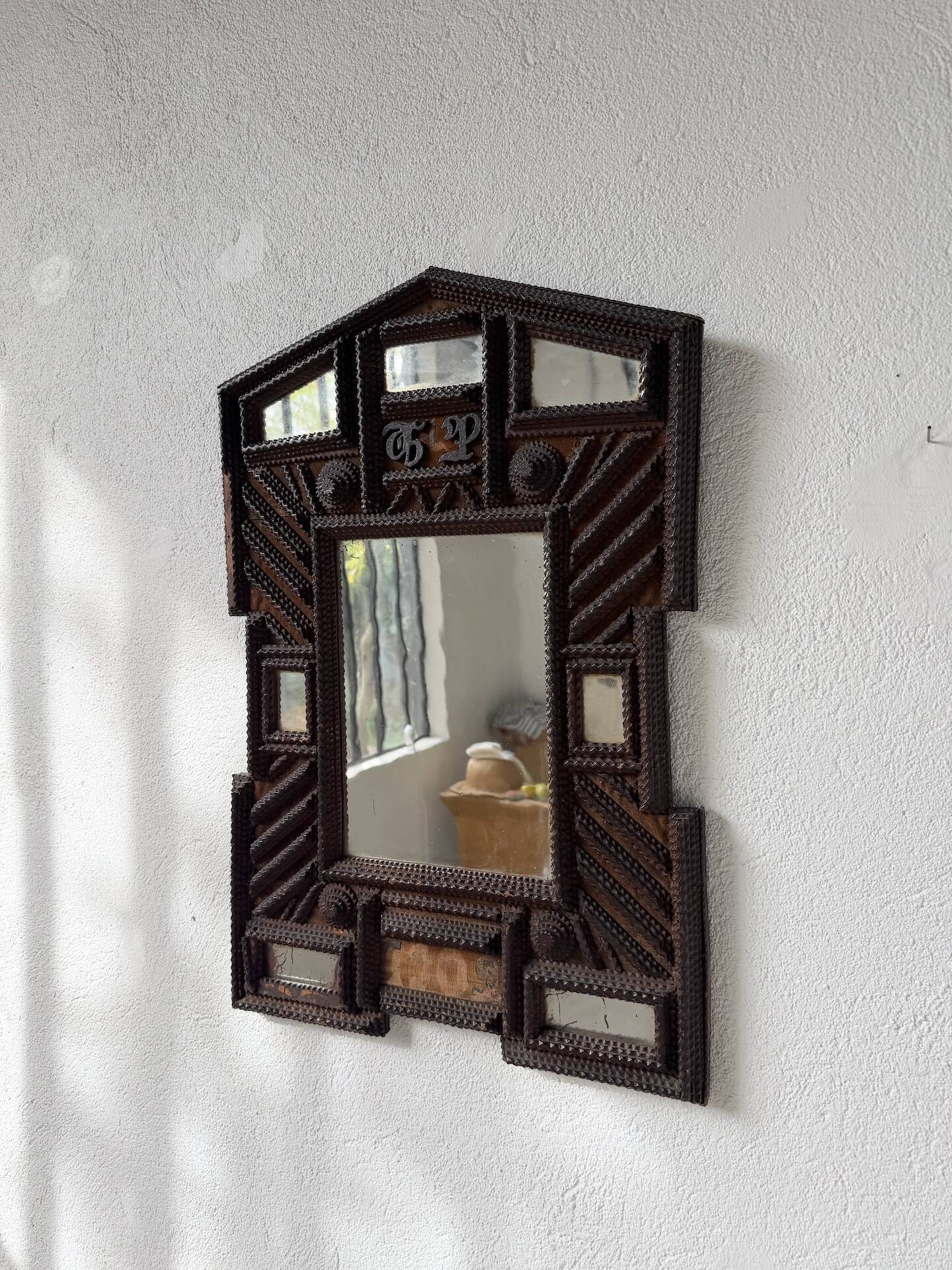 Tramp Art Mirror 1903