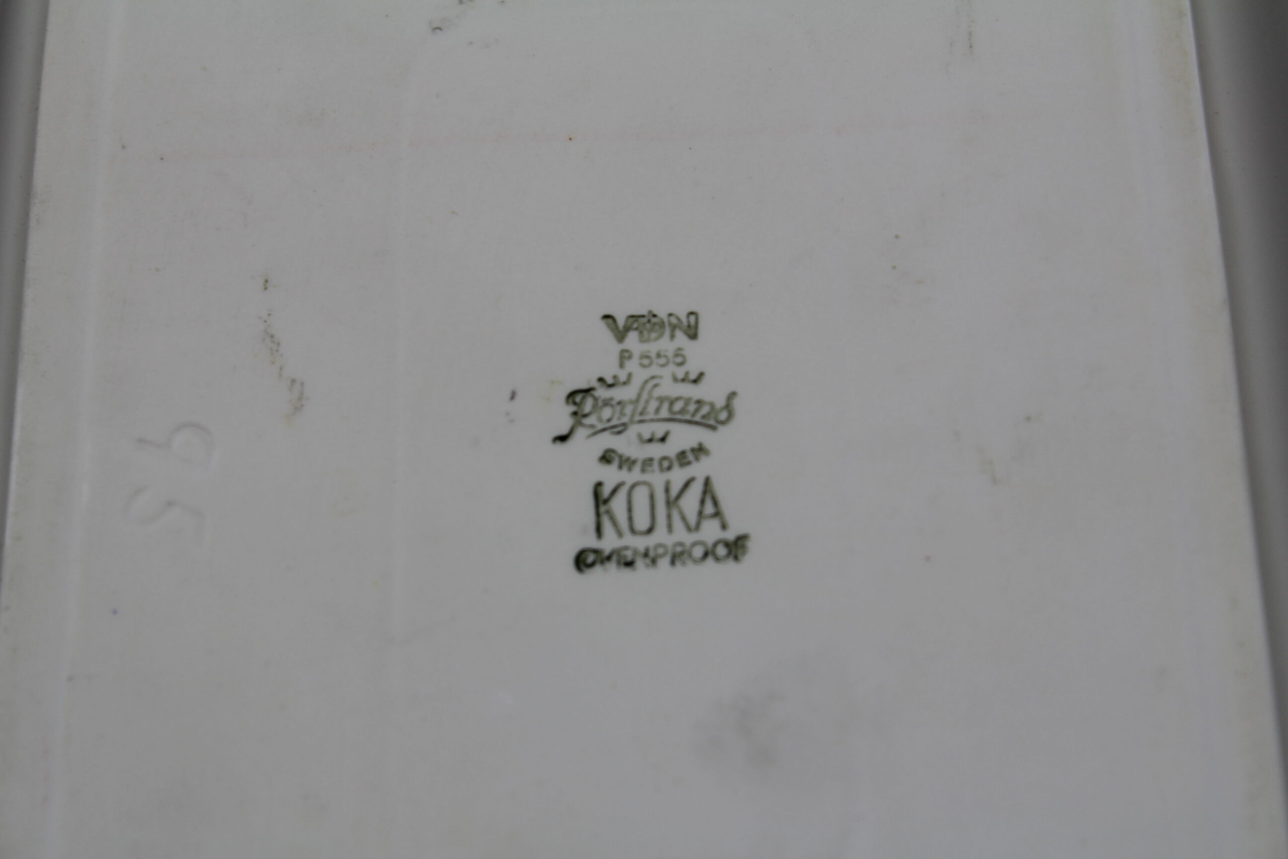 Empty Pocket Koka by Rörstrand, fish, blue