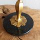Lampe vintage marbre noir et laiton 1960