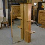 Wall shelf with adjustable mirror by Guillerme et Chambron for Votre Maison 1960's