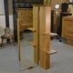 Wall shelf with adjustable mirror by Guillerme et Chambron for Votre Maison 1960's