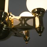 Rare Art Nouveau Chandelier by Emil Kralik for Vulkania, 1920s