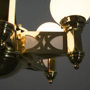Rare Art Nouveau Chandelier by Emil Kralik for Vulkania, 1920s