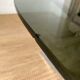 70s design coffee table in metal and smoked glass