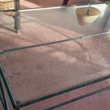Table basse en verre sur métal