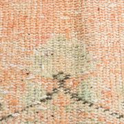 Blush Pink & Sage Green Oushak Vintage Rug For Living Room, 166x266 Cm
