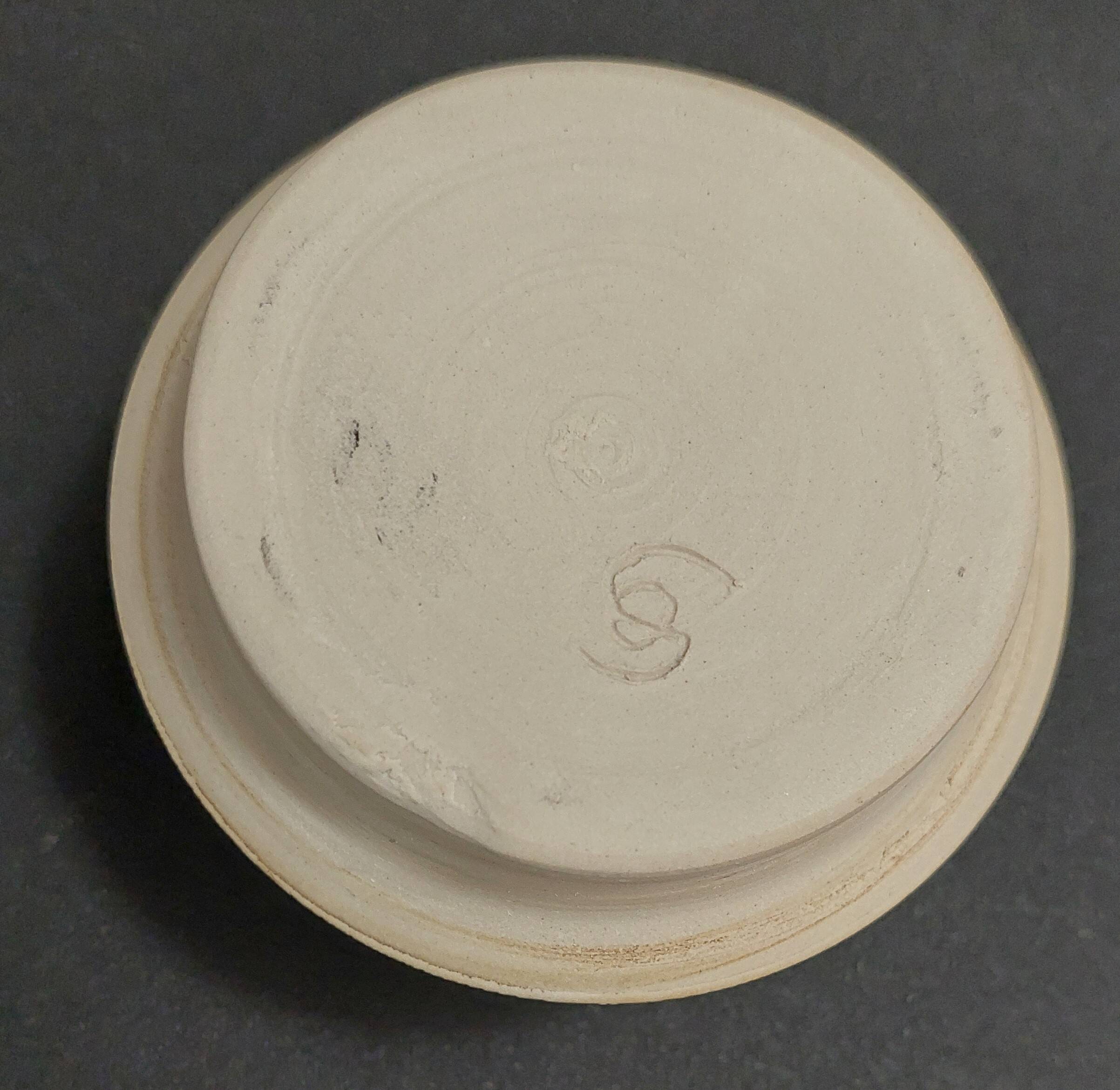 Vintage matcha bowl, stoneware, handcrafted, signature to be identified.