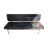 Banquette - black skai sofa and chrome tubular