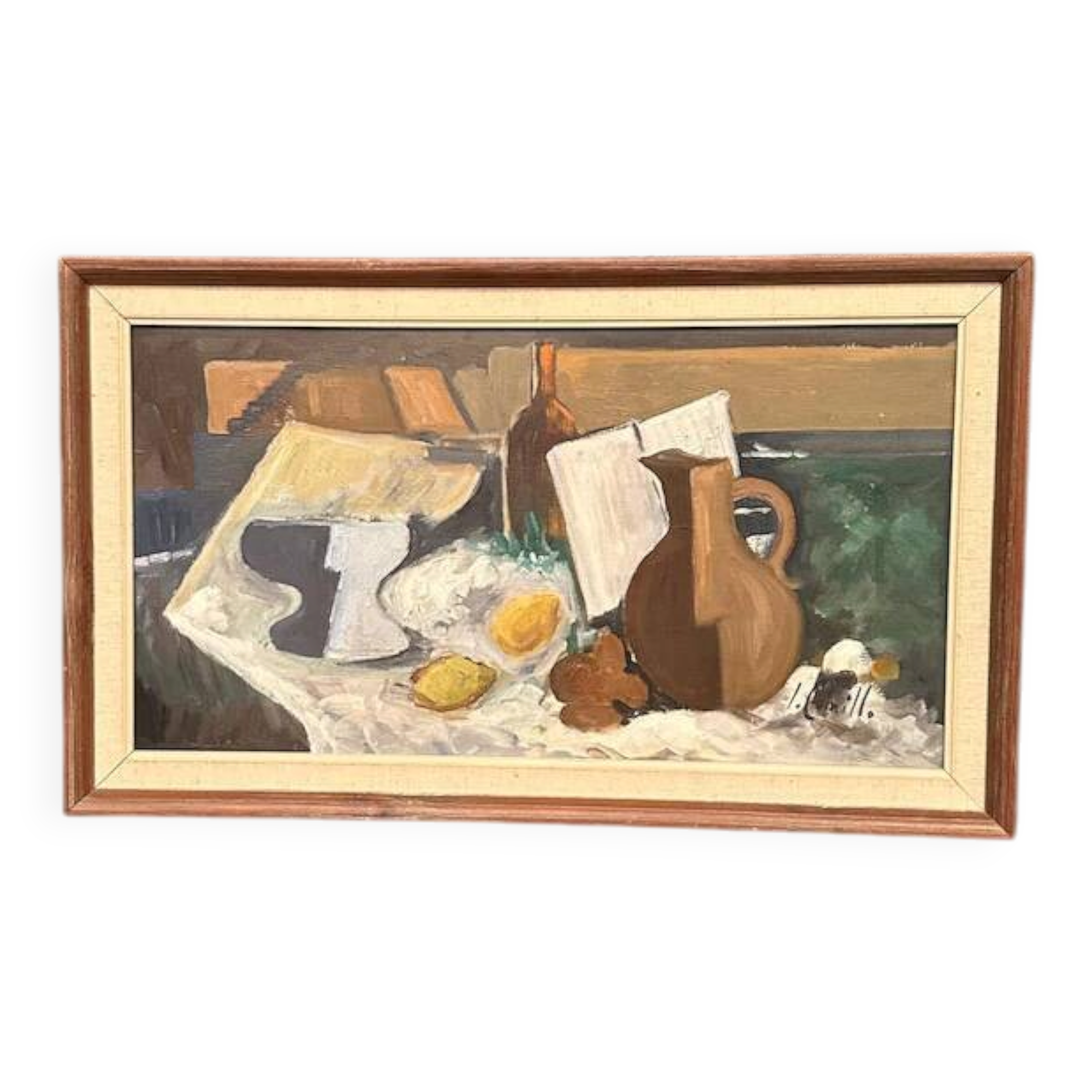 Original Swedish Oil on Canvas – “Still Life” by Inge Camill – Signed – Vintage & Framed – 57 × 34 cm (22.4" × 13.4")