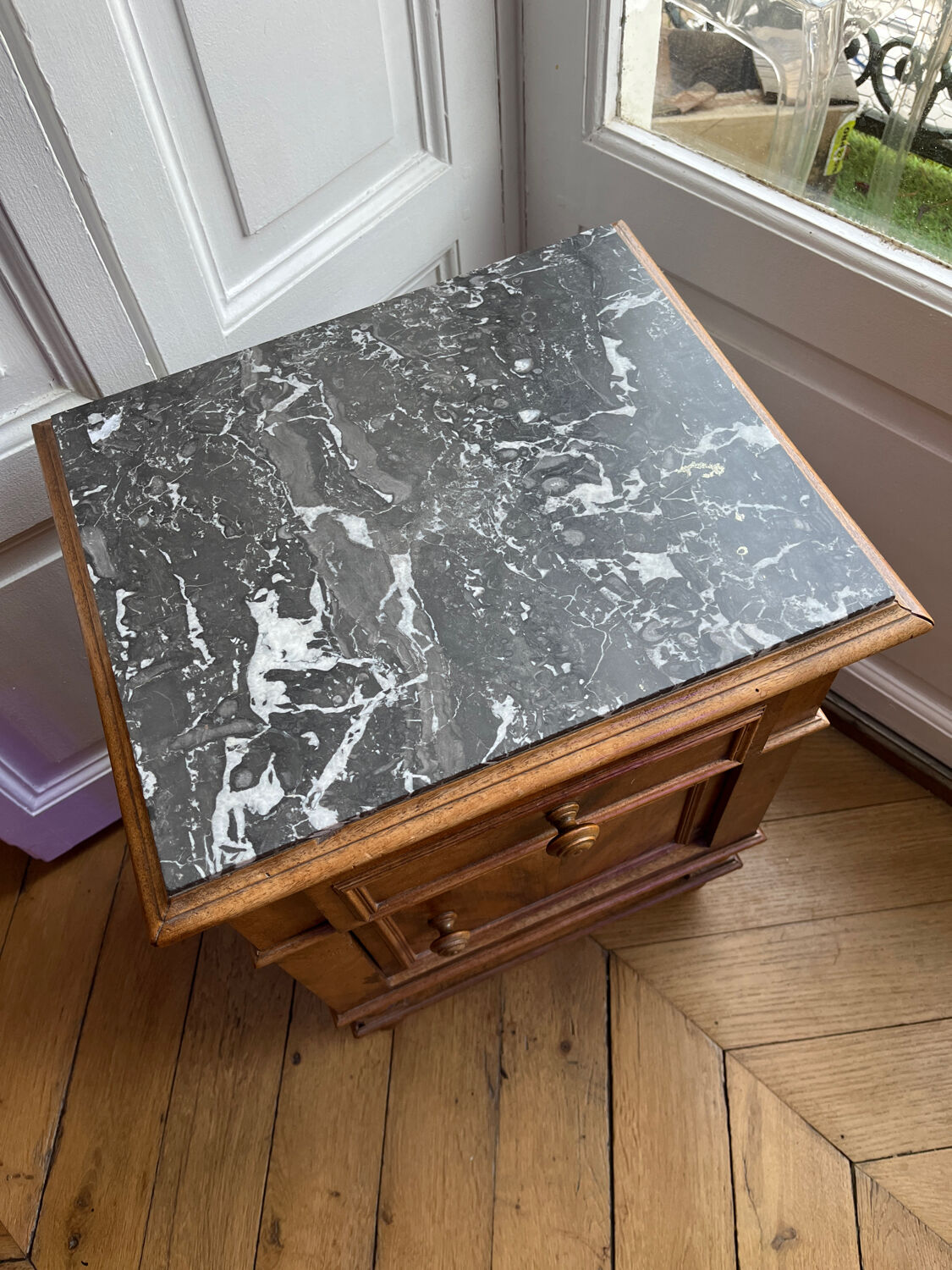 Bedside table and marble top