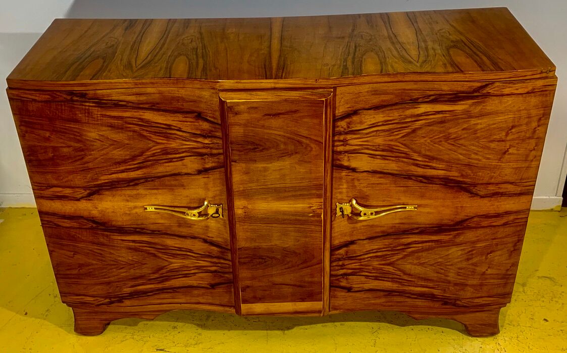 Buffet époque art déco 1920 à décors marqueté de fleurs