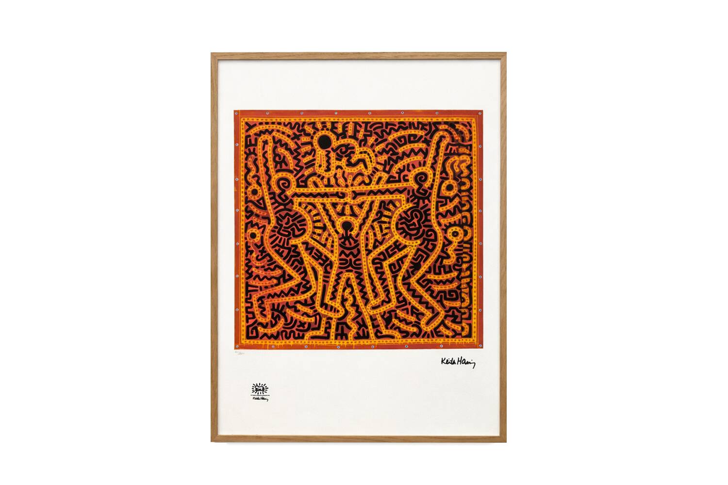 Keith Haring. Numbered colour silkscreen. 1990s.