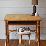 Rattan and wicker desk