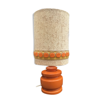 Orange ceramic lamp 1970