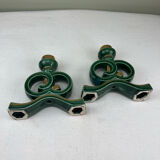 Ceramic candle holders from the 1950s