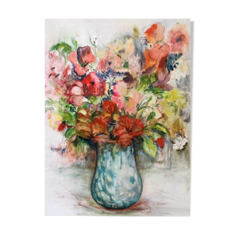 Spring vase and bouquet