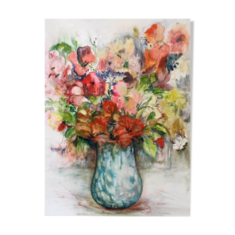 Vase et bouquet du printemps