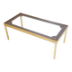 Vintage coffee table gold aluminium & star glass 1960s