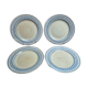 Set of 4 antique English flat plates B.p.w.&m. Milan – Ironstone
