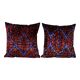 Set of 2 vintage velvet cushion covers 48x51 cm
