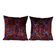 Lot de 2 housses de coussin velours vintage 48x51 cm