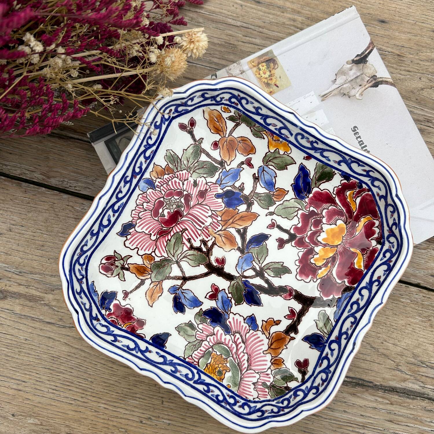 Gien peony empty pocket cup