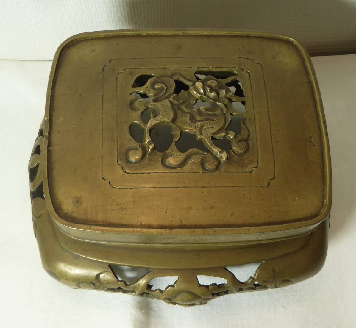 Asian bronze footrest