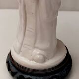 lampe ancienne porcelaine blanche opaline personnage SHOU 51 cm