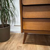 Vintage compass foot chest of drawers