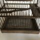 Garden bird cage 19th in zinc and wood