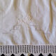 Embroidered white cotton tablecloth