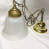 Suspension en verre et laiton