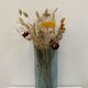 Vase in blown glass bubbled blue gray from the 60s