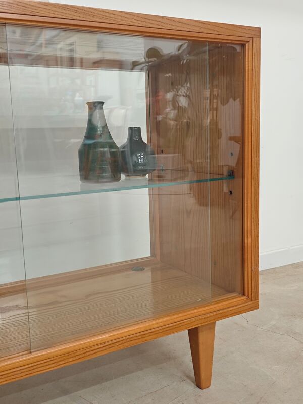 Petite vitrine deux faces bois et verre  Frantisek Jirak 1960