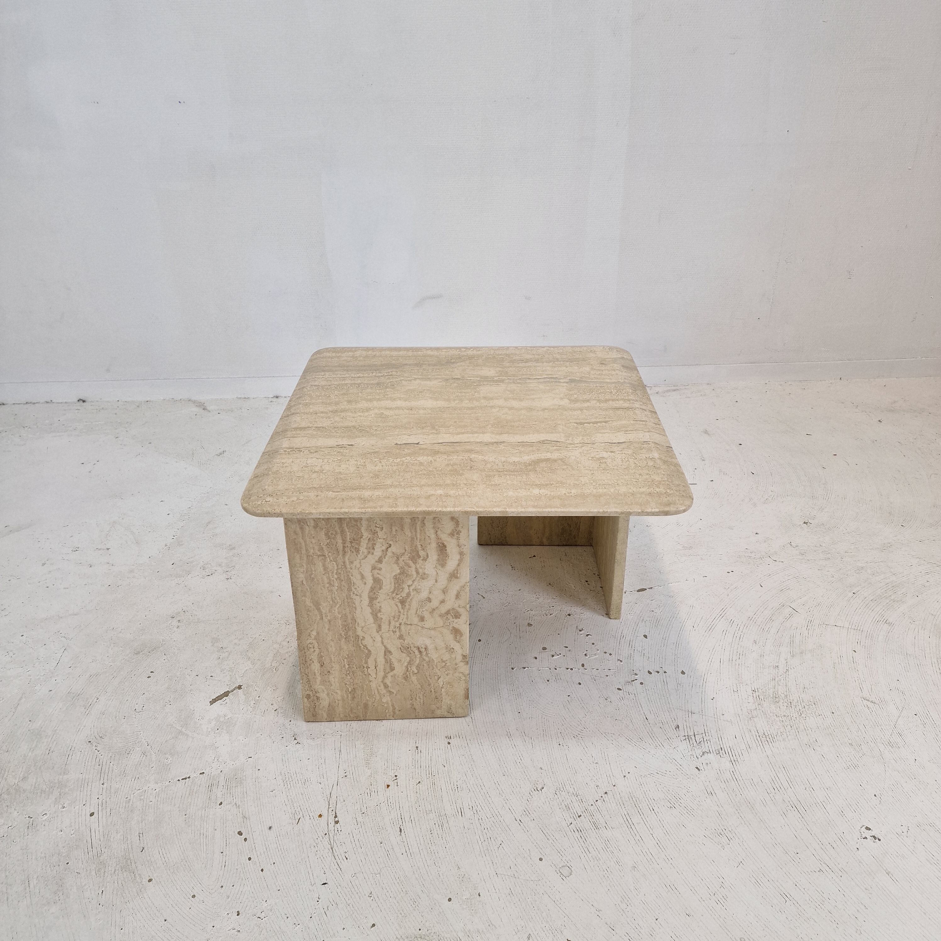 Italian Travertine Coffee Table, 1980's