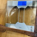 19th century corner armchair in solid pegged oak and imitation leather