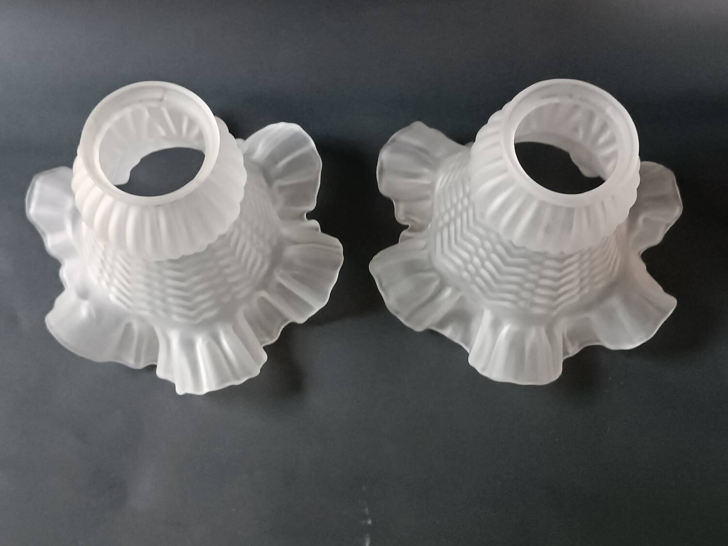 Appliques laiton et verre givré
