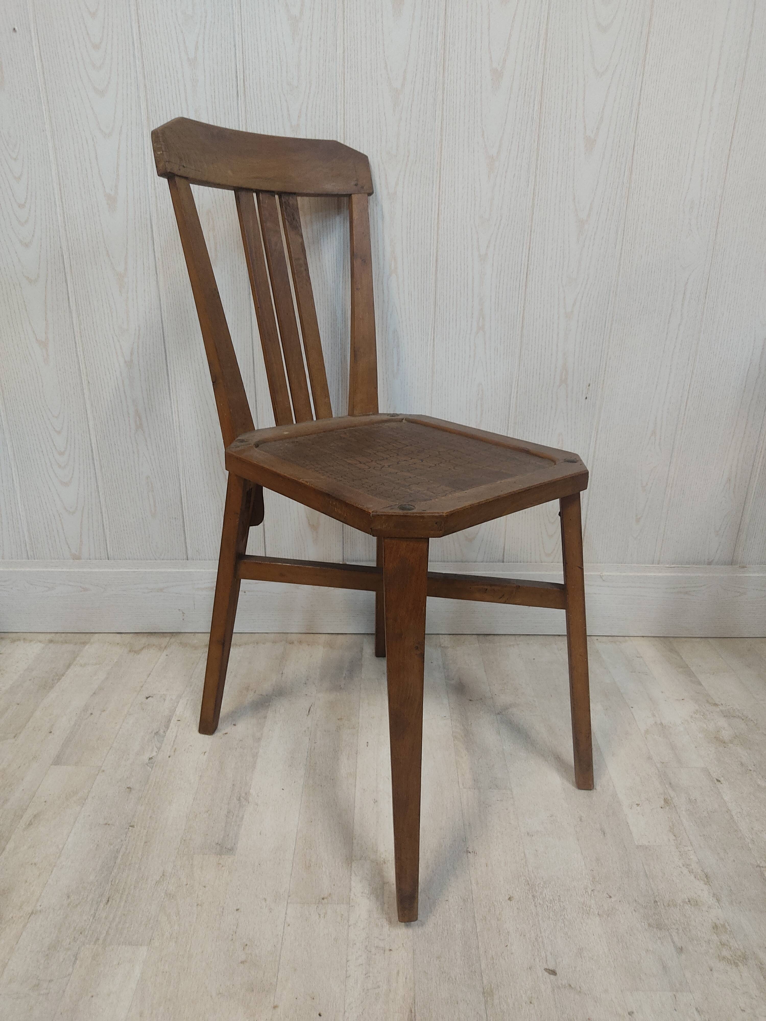 Set of 6 antique bistro chairs
