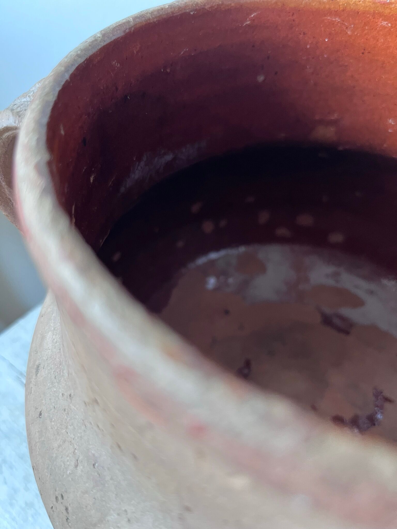 Old terracotta pot
