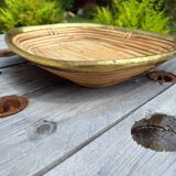 Rattan and brass basket