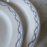 Pair of round dishes Boch La Louvière circa 1900