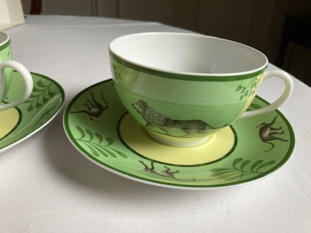 Two Hermès breakfast cups in their packaging
