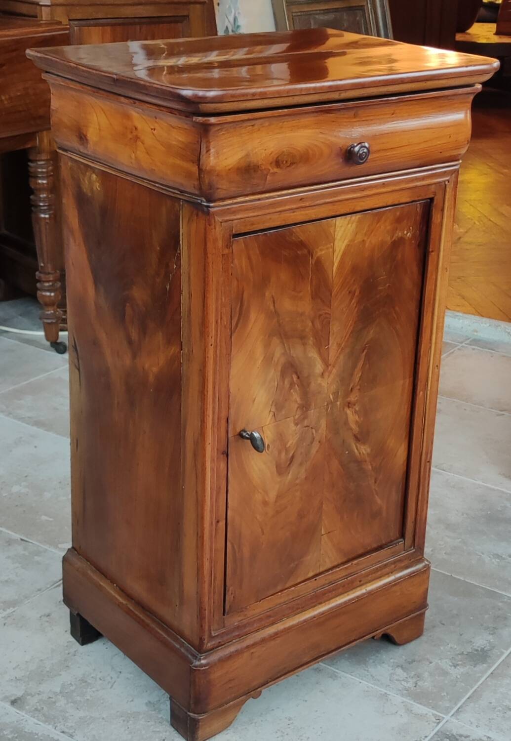 Old Bedside Furniture Side Table Night Table Louis Philippe /