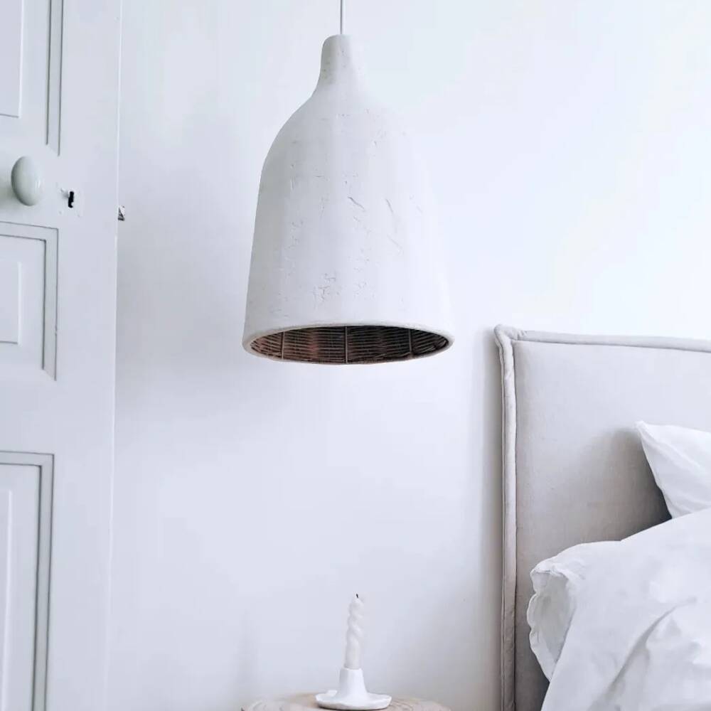 Rattan and plaster suspension