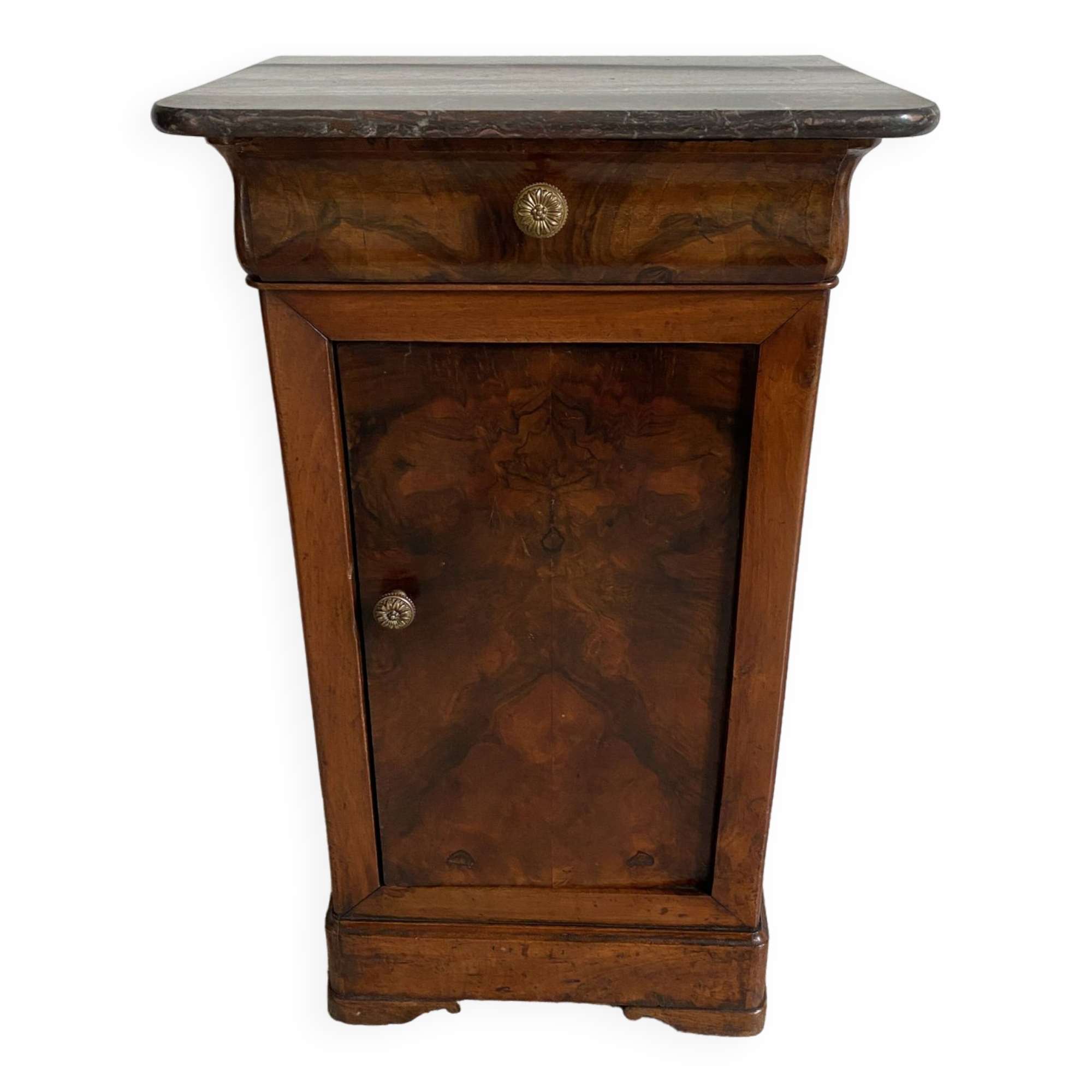 Bedside table / nightstand / column / Somno / Vintage mahogany stand