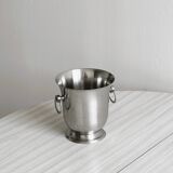 Matte silver metal ice bucket
