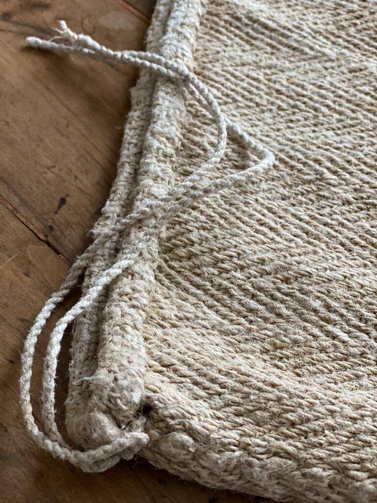 Hemp grain bag, blue stripes